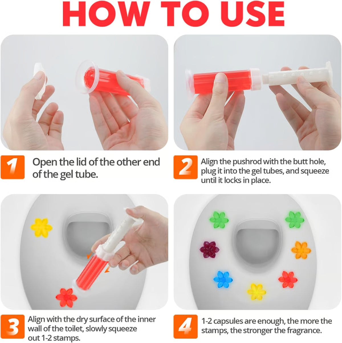 Flowers Toilet Cleaner Stamp