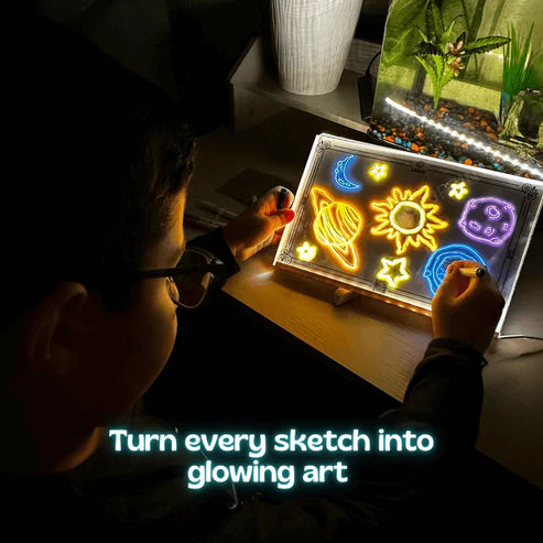Casao™ Smart Creative Board – Reusable LED Drawing Pad for Kids